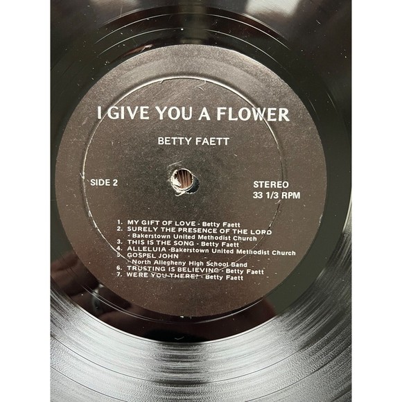 Betty Faett I Give You A Flower LP Shrink Self Release VG - Picture 7 of 7